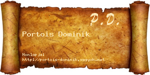Portois Dominik névjegykártya